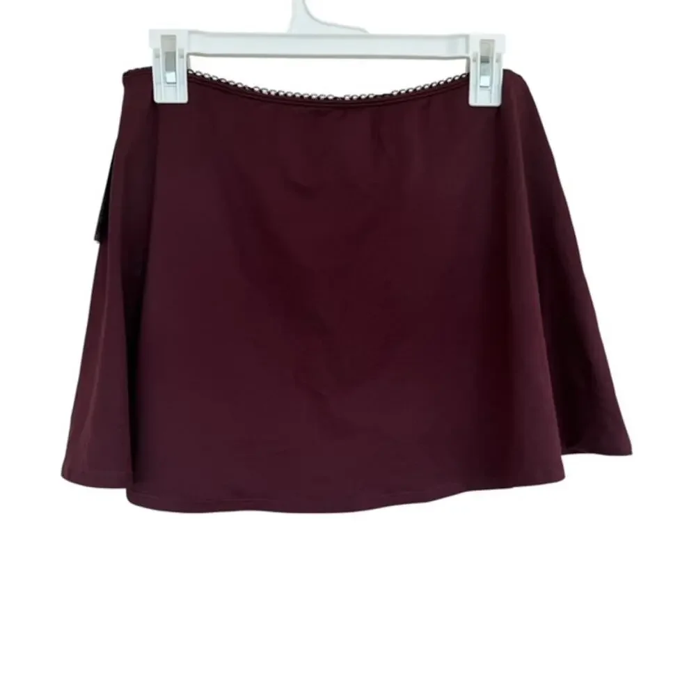 Wild Fable Burgundy Satin Feel Skort - Large - New with Tags